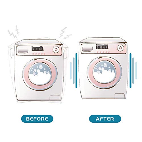 4 PCS Rubber Feet for Washing Machine, Universal Washing Machine Feet Pads - Non Slip Shock Absorber (6.5cm), Black