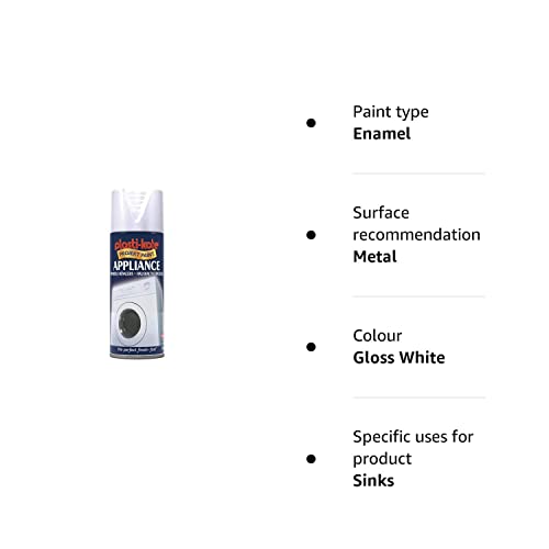 Plasti-Kote PKT619 Plasti-kote 619 400ml Appliance Enamel Gloss - White