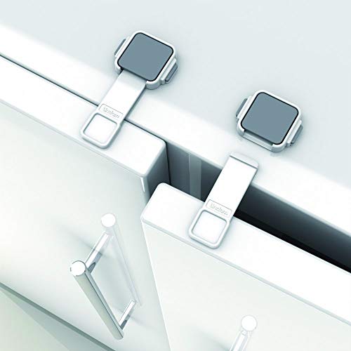 Lindam Dual Locked System Children Safety Latch with 3-Position Locking Feature Suitable for Microwaves, Fridges, Freezers, Drawers and Closet (2 Pack)