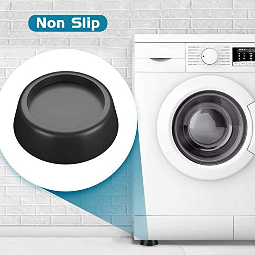 4 PCS Rubber Feet for Washing Machine, Universal Washing Machine Feet Pads - Non Slip Shock Absorber (6.5cm), Black