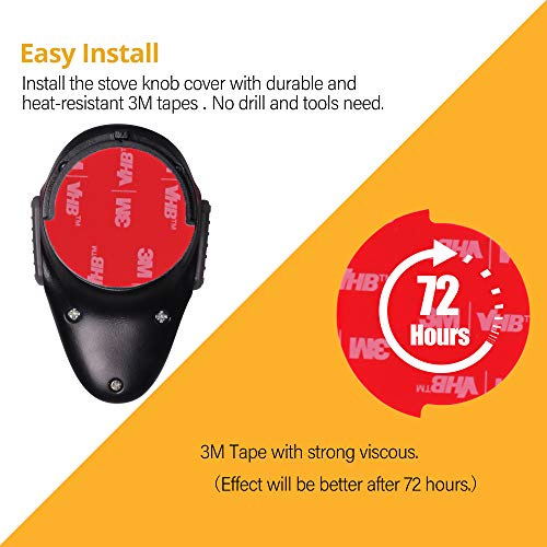 EUDEMON Childproof Oven Door Lock, Oven Front Lock Easy to Install and Use 3M Adhesive no Tools Need or Drill (Black)