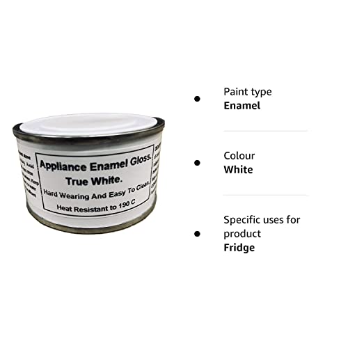 1 x 150ml True White Gloss Fridge, Cooker and Appliance Enamel Paint. Heat Resistant