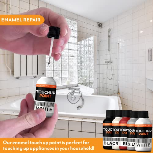 Xtremeauto Enamel Touch Up Paint 30ml For Kitchen Appliances & Bathroom - 30ml Fast Drying Repair Pen - Suitable For Radiator, Shower, Fridge, Sink, Chips and Scrapes (White)