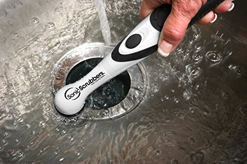 SonicScrubber Household Combi Pack - High Power Motor - Includes 4 Brush Heads - Ideal for All Rooms and Surfaces - Dishwasher Safe - AA Batteries Included