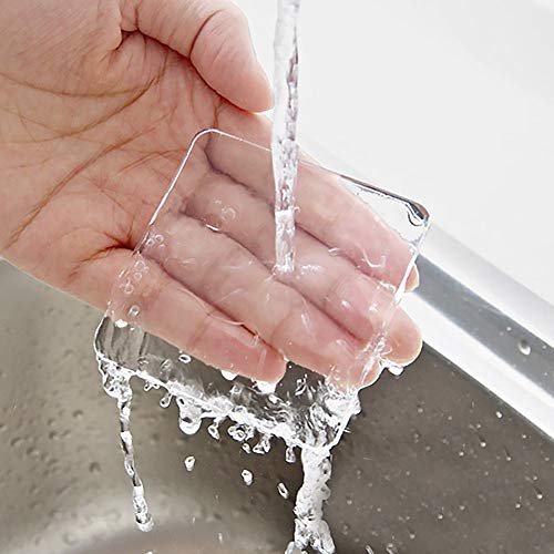 QOONESTL Universal Anti Vibration Feet Pads, Silicone Non-slip Mat for all makes of Washing Machine,Pack of 4 (Trasparent)