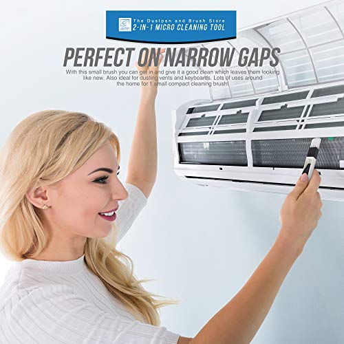 2 in 1 Window Gap Slot Cleaning Small Household Dustpan and Brush Easily Clean Vents Keyboards etc by The Dustpan and Brush Store