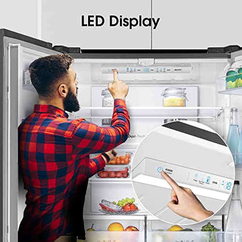 Hisense RQ560N4WBF Freestanding Cross Door Fridge Freezer, Black, 454 liters