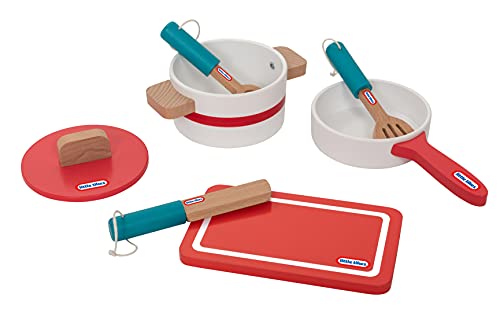 Little Tikes 123A Children's Deluxe Wooden Kitchen, Role Play Cooking with Lights and Sounds, Includes Hob, Oven, Extractor Hood, Microwave, Washing Machine, Sink and Accessories, Age 3+ Years