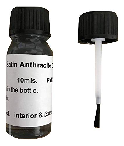 1 x 10ml Satin Anthracite Grey - RAL 7016 Heat Resistant Touch Up Paint. Repair Scratches on Door, Furniture, Cooker, Freezer, Refrigerator, Fridge, Washing Machine, Microwave, Tumble Drier etc.
