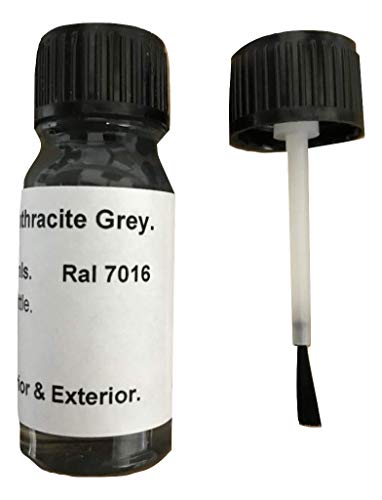 1 x 10ml Satin Anthracite Grey - RAL 7016 Heat Resistant Touch Up Paint. Repair Scratches on Door, Furniture, Cooker, Freezer, Refrigerator, Fridge, Washing Machine, Microwave, Tumble Drier etc.