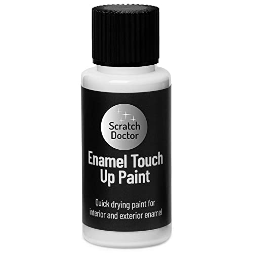Scratch Doctor Enamel Touch Up Paint 15ml Easy and Quick Drying Suitable for Kitchen Appliances, Bathroom, Metal, Radiator, Fridge, Shower, Sink (White)