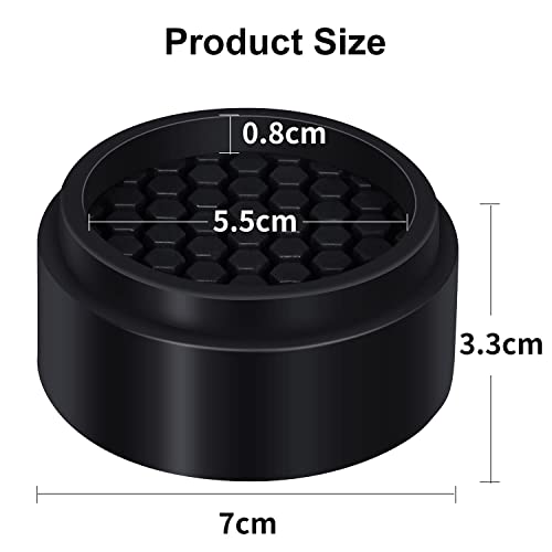 RCHYFEED 4 Pack Adjustable Furniture Risers 1 inch Round, Bed Risers Heavy Duty Anti Slip Rubber, Stackable Washing Machine Riser Creates an Additional 1", 2" or 3" Sofa, Table, Desk, Chair Raisers