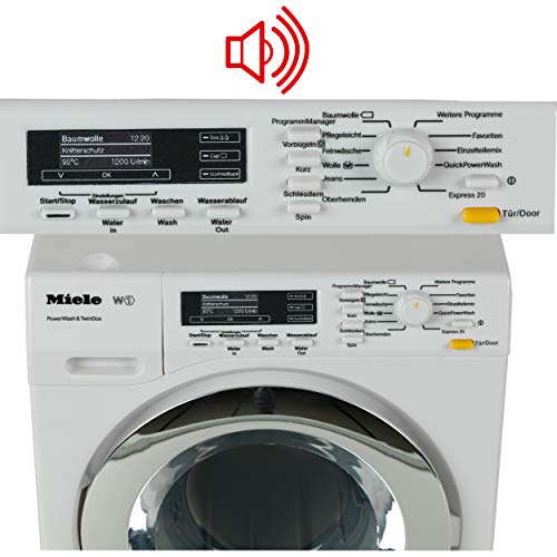 Theo Klein 6941 Miele Washing Machine I Four Washing Programmes and Original Sounds I Works with or Without Water I Toy for Children Aged 3 Years and up
