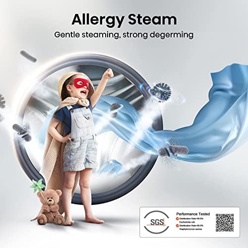 Hisense WFQA1014EVJM Freestanding 10 KG Front Load Washing Durable Inverter Machine Steam Wash Quick Wash 15 Washing Programs 1400 RPM White Energy Rating A