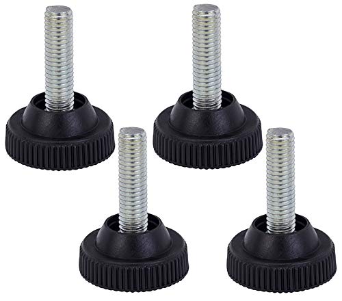 Adjustable Levelling Feet - Set of 4 - M8 Thread with 30mm Foot Diameter - Ideal for Furniture, Appliances and Small Equipment