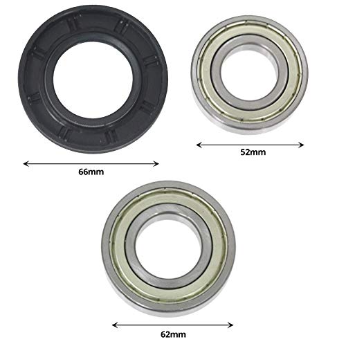 SPARES2GO Drum Bearing & Oil Seal Kit for LG Washing Machines (6205ZZ & 6206ZZ)