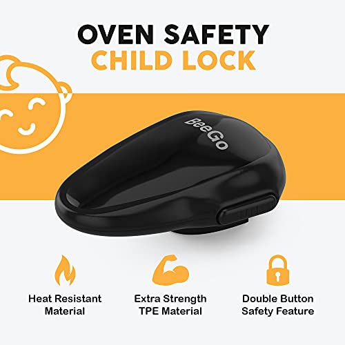 BeeGo® Oven Safety Child Lock, Protect Babies & Toddlers, Easy Install (1 x Lock) - Black