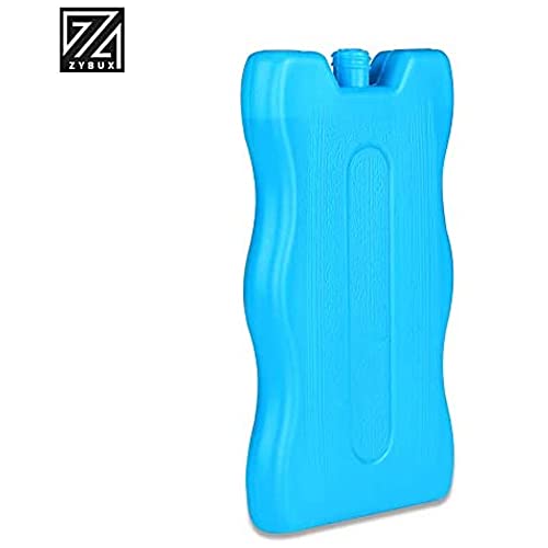 ZYBUX - Blue Freezer Blocks Cools & Keeps Foods Freshness, Cooler for Outdoor, Picnic Beach Camping, Slim, Sleek Design Reusable, Long Lasting Coolness (6 Pieces)