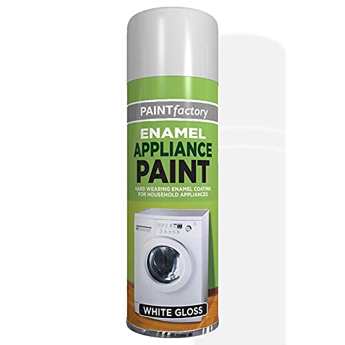RTS White Gloss Enamel Spray Paint Aerosol Furniture Home Household Appliances 300ML Washing Machine Laundry Plastic DIY Wood Metal Hard Wearing Fast Drying Effect Multipurpose Spray Paints