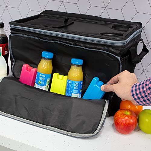 Milestone Camping 25160 Mini Ice Pack Cooler Blocks / Pack of 3 / Pink, Blue, Lime Green Colours / 100ml Capacity / 10.5cm x 5.5cm