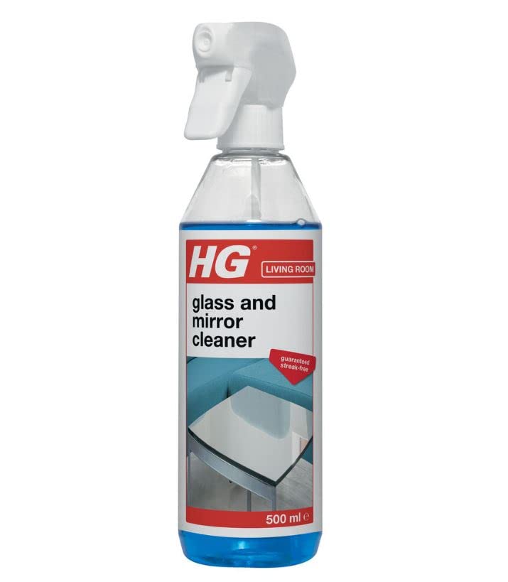 HG Glass and Mirror Cleaner, Streak-Free Glass Cleaner, Effectively Removes Grease & Dirt from Windows & Surfaces Quickly (500ml) - 142050106
