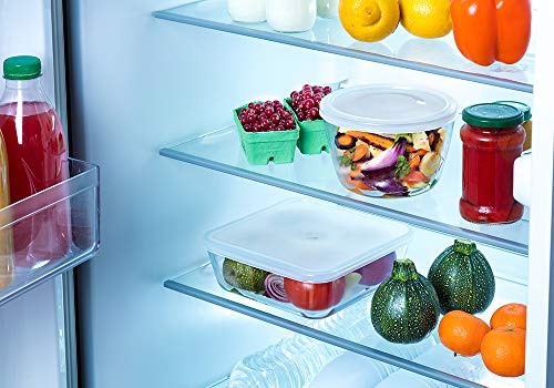 Pyrex® Cook & Freeze Set of 4 Glass Dishes with Airtight Lids (0.8 L, 1.5 L, 2.6 L, 4 L) - Special Freezing - BPA Free