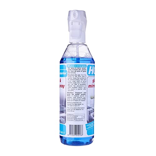 HG Glass and Mirror Cleaner, Streak-Free Glass Cleaner, Effectively Removes Grease & Dirt from Windows & Surfaces Quickly (500ml) - 142050106
