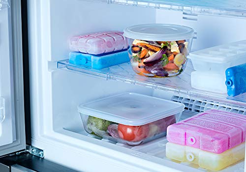 Pyrex® Cook & Freeze Set of 4 Glass Dishes with Airtight Lids (0.8 L, 1.5 L, 2.6 L, 4 L) - Special Freezing - BPA Free