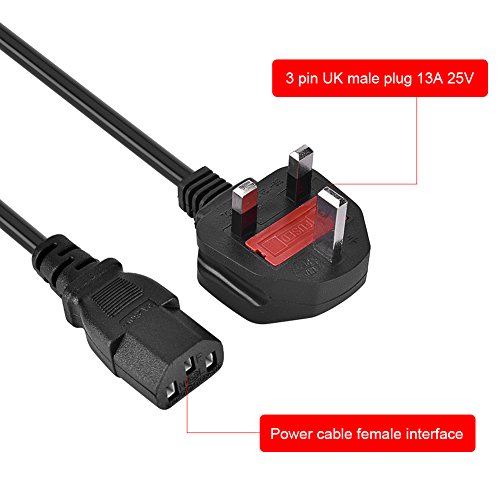 1.8 Meter 3 Pin UK Male Plug Power Cord Cable For Air Conditioner Refrigerator Cooker rice cooker, induction cooker, electric cooker, electric fan, electric iron, microwave oven, washing machine,