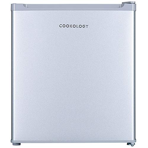 Cookology MFZ32SL 32 Litre Capacity Small Table Top Mini Freezer, with Adjustable Temperature control and Legs, Removable Wire Shelf and a 4 Star Freezer Rating - In Silver