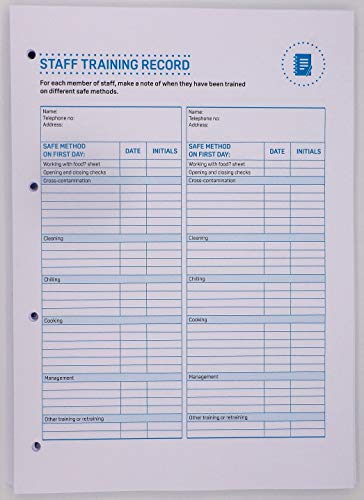 Safer Food Better Business for Caterers SFBB 24 Month Diary + 24 Month Fridge/Freezer Checklist Hole Punched