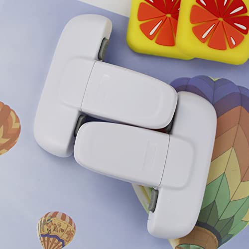 2 Pack Fridge Lock for Children, Home Fridge Door Lock Baby Safety Refrigerator Lock for Refrigerator Door Freeze Door (White)