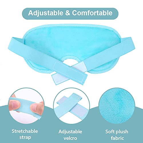 NEWGO Cooling Eye Mask for Puffy Eyes, Reusable Hot Cold Therapy Gel Cold Eye Mask for Migraine, Headache, Dark Circles, Dry Eyes, Swollen Eyes, Sinus Pain, Light Blue