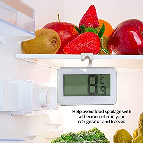 Fridge Thermometer Digital Refrigerator Thermometer, Suplong Digital Waterproof Fridge Freezer Thermometer With Easy to Read LCD Display(1)