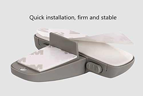 KOMUNJ Single Door Fridge Mini Refrigerator Out Door Freeze Door Childproof Lock Easy to Install and Use, no Tools Need or Drill (Grey)