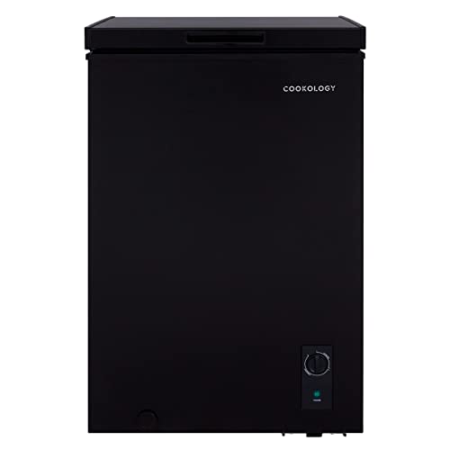 Cookology CCFZ99BK Freestanding 99 Litre, Chest Freezer Suitable for Outbuildings, Garages and Sheds, Features a Refrigeration Mode, Adjustable Temperature Control and 4 Star Freezer Rating - In Black