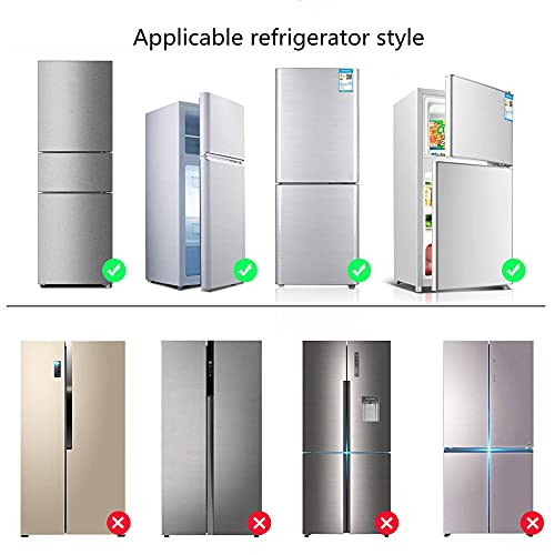 KOMUNJ Single Door Fridge Mini Refrigerator Out Door Freeze Door Childproof Lock Easy to Install and Use, no Tools Need or Drill (Grey)