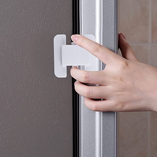 QOPAHI Fridge Lock, 2 Pack Adjustable Fridge Locks for Children Refrigerator Lock Cupboard Locks Baby Door Safety Locks for Fridge Door Freeze Door