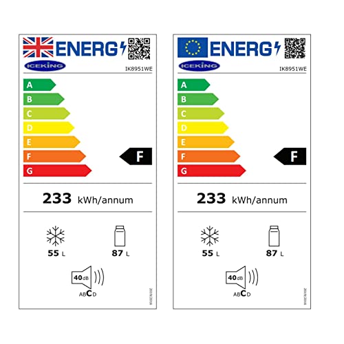IceKing IK8951WE 48cm Freestanding 50/50 Split Fridge Freezer - White