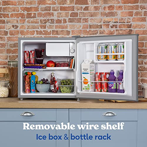 Russell Hobbs RHTTLF1SS Stainless Steel Effect 43 Litre Table Top Fridge Silver