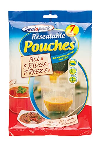 SEALAPACK® SAP1051A VERSATILE RE-SEALABLE POUCHES, FILL, FRIDGE OR FREEZE, PACK OF 7