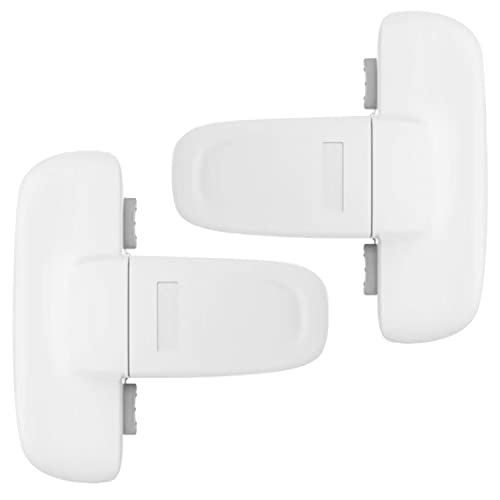 2 Pack Fridge Lock for Kids, Home Fridge Door Lock Baby Safety Refrigerator Lock for Refrigerator Door Freeze Door (White)