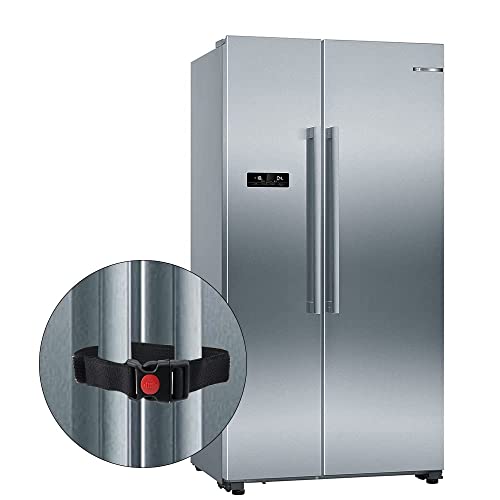 Yulaiyoen Child Baby Safety Cupboard Door Locks Adjustable Child Locks for Kitchen Cupboards 2 Pack Fridge Lock for Freeze Door Cupboard Knobs Handles,No Tools Needed