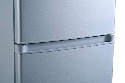 Cookology UCFF87 47cm Freestanding Undercounter Small Fridge Freezer with 2 Doors, 87 Litre, Adjustable Temperature Control, LED Light and a 4 Star Freezer Rating - in Silver