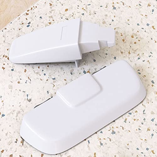 2 Pack Fridge Lock for Kids, Home Fridge Door Lock Baby Safety Refrigerator Lock for Refrigerator Door Freeze Door (White)