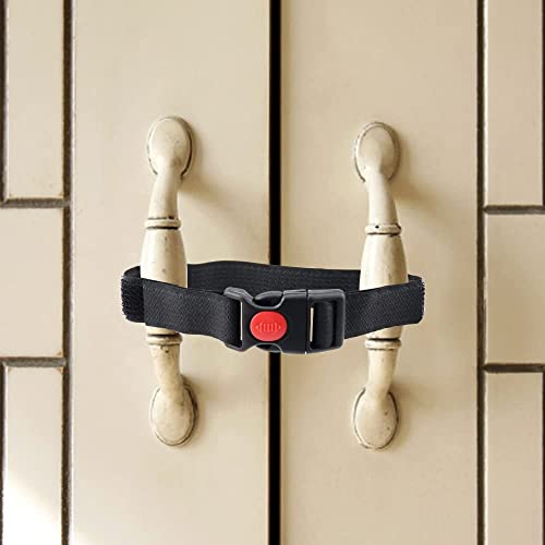 Yulaiyoen Child Baby Safety Cupboard Door Locks Adjustable Child Locks for Kitchen Cupboards 2 Pack Fridge Lock for Freeze Door Cupboard Knobs Handles,No Tools Needed