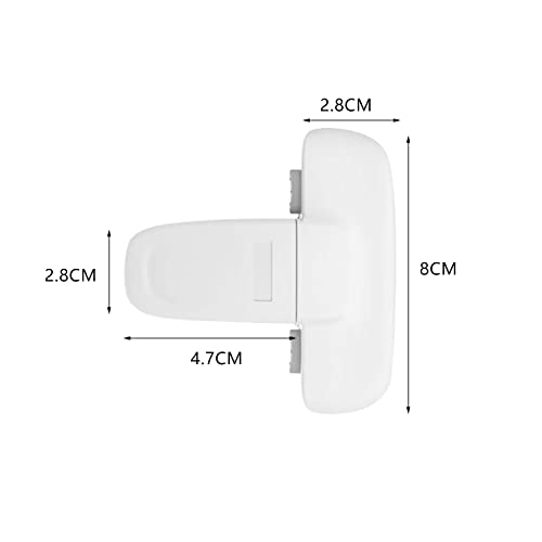 2 Pack Fridge Lock for Kids, Home Fridge Door Lock Baby Safety Refrigerator Lock for Refrigerator Door Freeze Door (White)