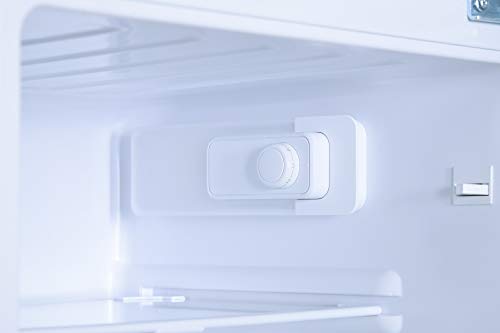 Cookology UCFF87 47cm Freestanding Undercounter Small Fridge Freezer with 2 Doors, 87 Litre, Adjustable Temperature Control, LED Light and a 4 Star Freezer Rating - in Silver