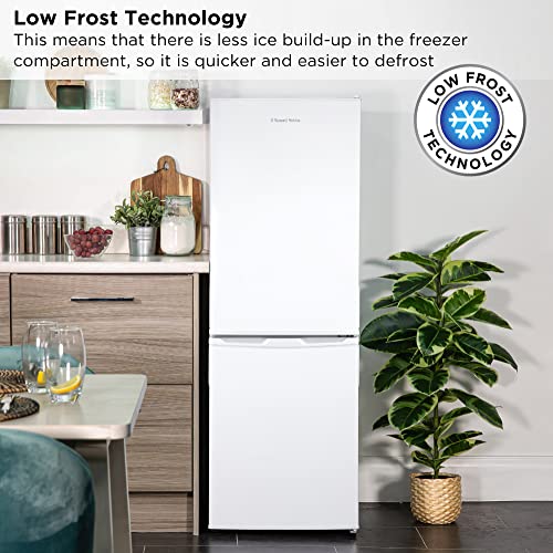 Russell Hobbs Low Frost White 60/40 Fridge Freezer, 173 Total Capacity, Freestanding 50cm Wide 145cm High, Fast Freeze, Adjustable Thermostat, RH50FF145, 2 Year Guarantee