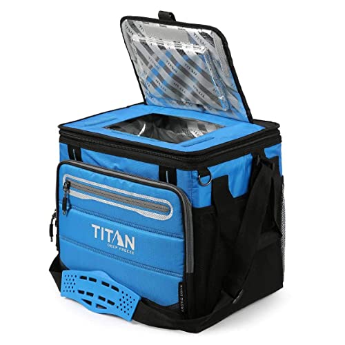 Titan 1330878 Portable Fridge Capacity 40 Cans + Ice, 5 Layers Of Insulation, Up To 2 Days Of Ice Preservation Blue